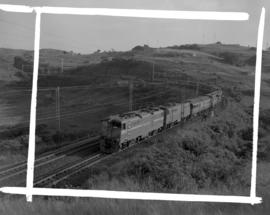 Pieternaritzburg district, 1964. Passenger train double-headed by SAR Class 5E's led by No 573.