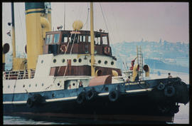 Durban, 1978. SAR tug 'Sir William Hoy' in Durban Harbour.