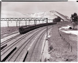 Johannesburg, 1951. SAR Class EMU with Reef train.