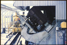 SAR ore wagon being discharged with ore tipper.