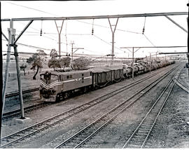 Johannesburg, 1966. SAR Class 5E1 Srs 3 with goods train at Lenz.