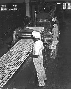 Port Elizabeth, 1950. Pyotts biscuit factory.
