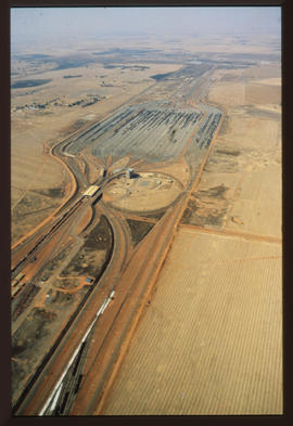Bapsfontein, August 1985. Aerial view of Sentrarand marshalling yard. [D Dannhauser]