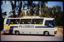 Circa 1980s. SAR Neoplan Jetliner PLUSBUS tour bus.