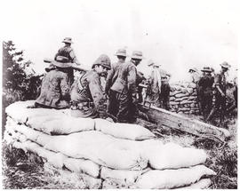 Circa 1900. Anglo-Boer War. Cannon position.