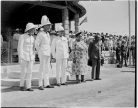 Basutoland, 12 March 1947. Regent, Paramount Chieftainess Mantsebo Seeiso and other dignitaries a...