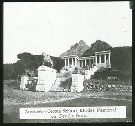 Cape Town. Rhodes' memorial on Devil's Peak.