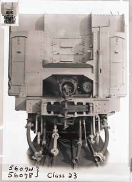 SAR Class 23 No 2571 built by Henschel and Sohn No 23742-23754 of 1937. Front view of tender.