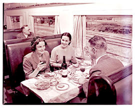 "1952. Blue Train dining car."