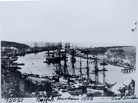 East London, 1885. Sailing vessels in Buffalo Harbour.
