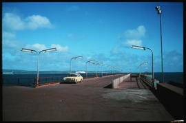 Saldanha, August 1977. Pier at iron ore quay at Saldanha Bay Harbour. [CJ Dannhauser]