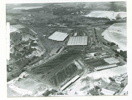 Johannesburg, 1961. Aerial view of Kaserne goods yard, from the west.