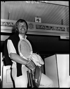 Johannesburg, January 1973. Jan Smuts Airport. Arrival of German tennis player.