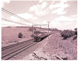 "Johannesburg, 1967. SAR. Blue train near Lawley."