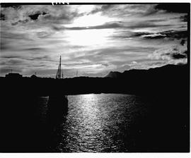 Hermanus, 1948. New harbour at sunset.