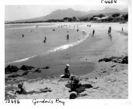 Gordons Bay, 1963. Bathers at beach.