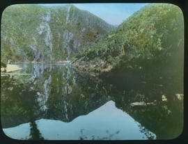 Dam in gorge.