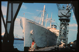Port Elizabeth, January 1972. 'SA Oranje' berthed in Port Elizabeth Harbour. [S Mathyssen]