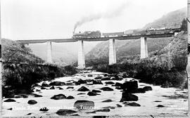 Waterval-Boven, 1960. Train crossing bridge over Elands River.
