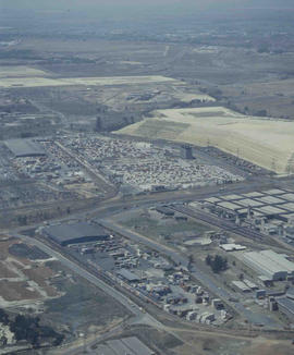 Johannesburg, 1984. Aerial view of the City Deep container depot.