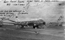 England, 1958. SAA flight tests at Hurn Airport. Vickers Viscount ZS-CDX 'Wildebees'.