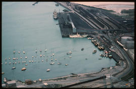 Port Elizabeth, July 1981. Aerial view of small craft basin in Port Elizabeth Harbour. [Jan Hoek]