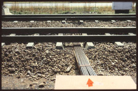 Electrical connections to railway track.