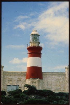 Cape Town, February 1987. Cape Agullas lighthouse. [T Robberts]
