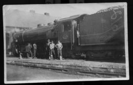 SAR Class 16D No 863 at a depot, which pulled the train with the cadets of  the 1929 camp from Pr...